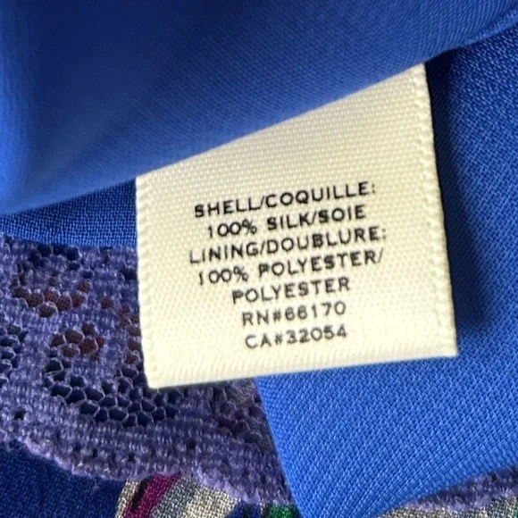 Moulinette Seours Silk Blue Floral Wrap Dress Anthropologie Excellent Size 0 - Picture 6 of 10